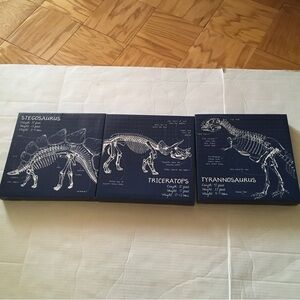 Dinosaur Skeleton Canvas Art Set